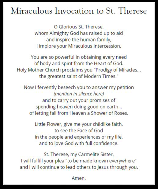 St. Therese Prayer
